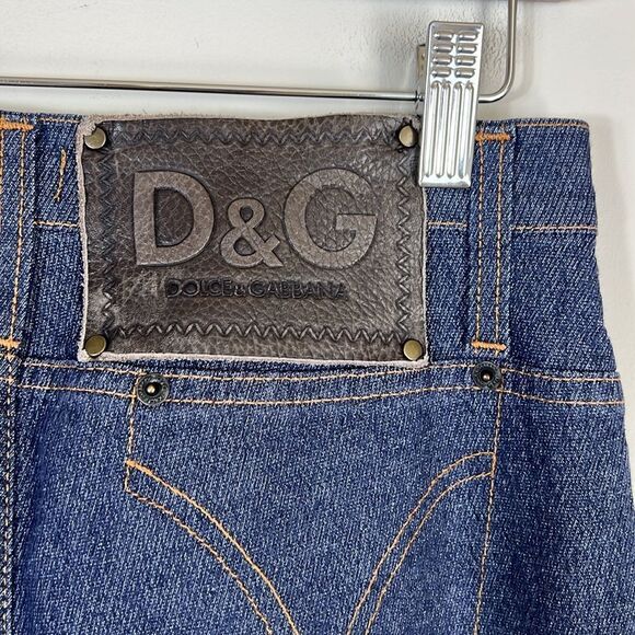 Dolce & Gabanna Straight Flare Jeans Retro Western 70s Y2K Size 26 low rise - Picture 7 of 14
